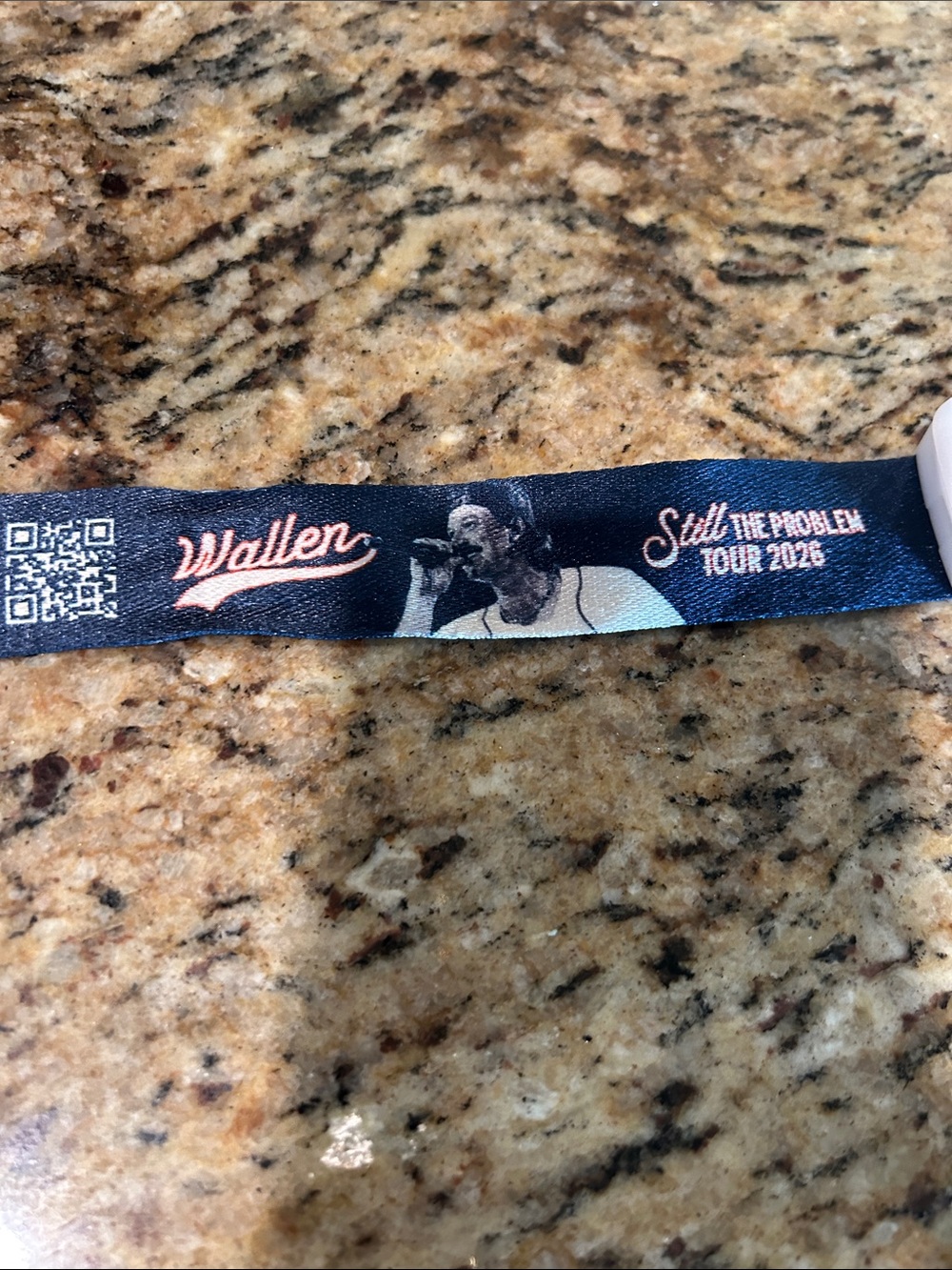 Wallen Still The Problem Tour 2026 Fabric Wristband - from concert